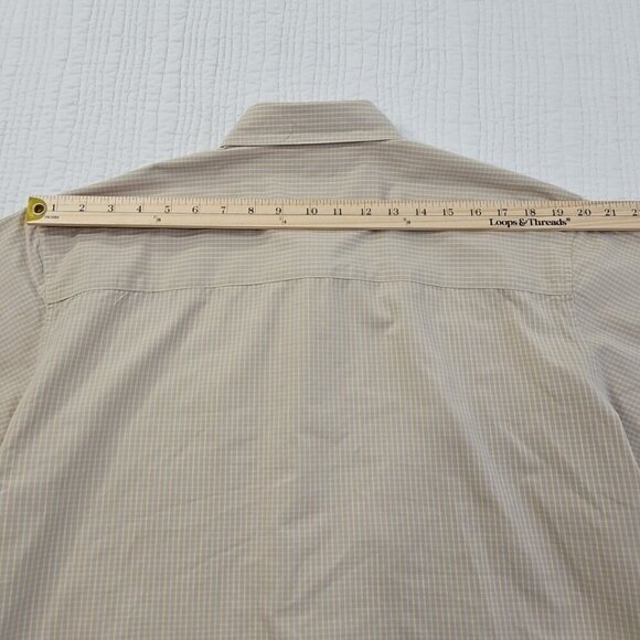 World Famous Rino Brand Eck Unltd Short Sleeve Shirt Men's XL Brown Check EUC LN - Picture 11 of 14